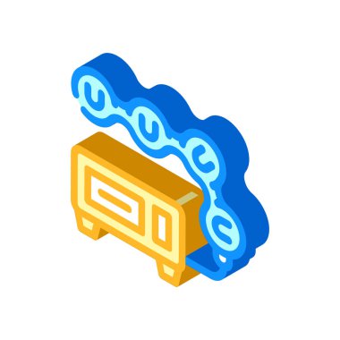 Manyetik terapi aparatları izometrik ikon vektör çizimi