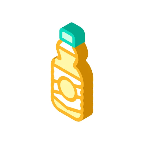 Olie fles isometrische pictogram vector illustratie kleur — Stockvector