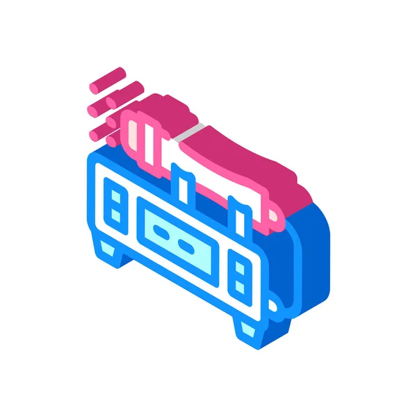 Laser equipment isometric icon vector illustration color — Stock Vector