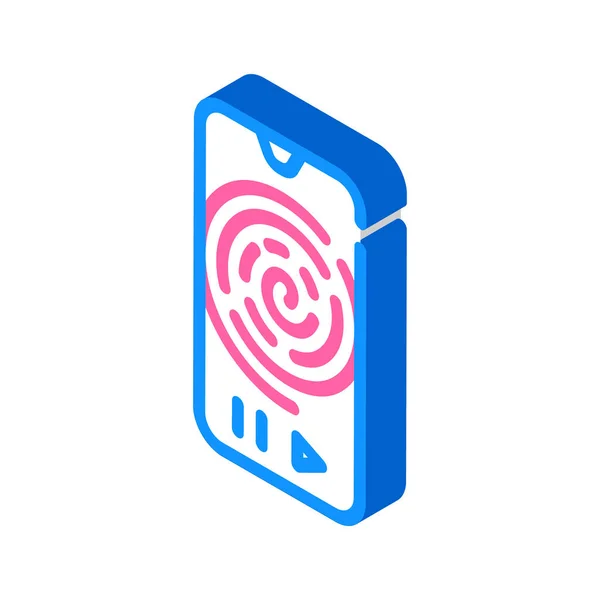 Relaksu telefon aplikacja izometryczna ikona wektor ilustracja — Wektor stockowy