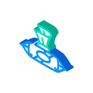 bebek silme paketi izometrik ikon vektör resimlemesi