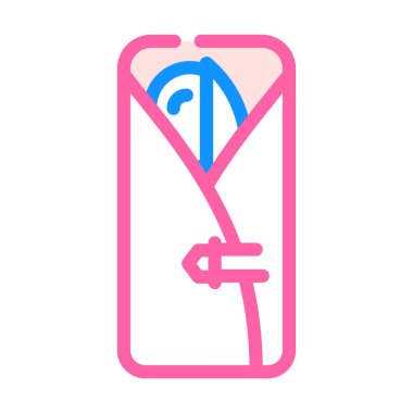 Çatal bıçak takımları renk ikonu vektör çizimi düz