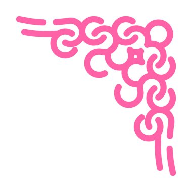 Dekor köşesi renk ikonu vektör çizimi düz