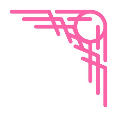 Zarif köşe renk ikonu vektör resimleme düz