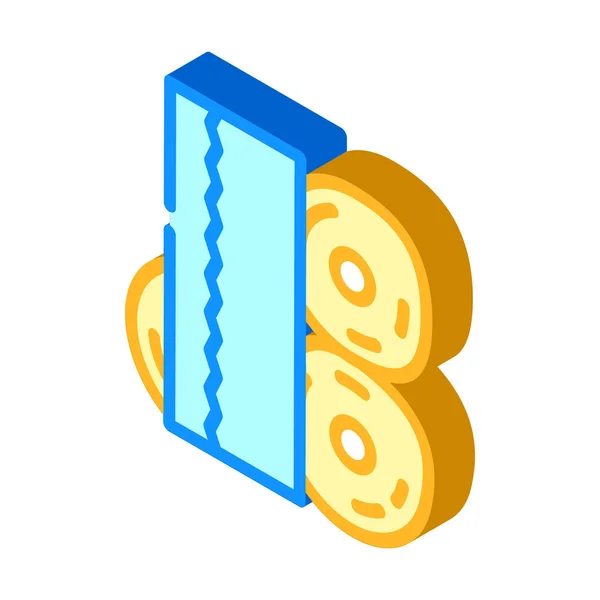 Wipe rolls isometric icon vector illustration color — 스톡 벡터