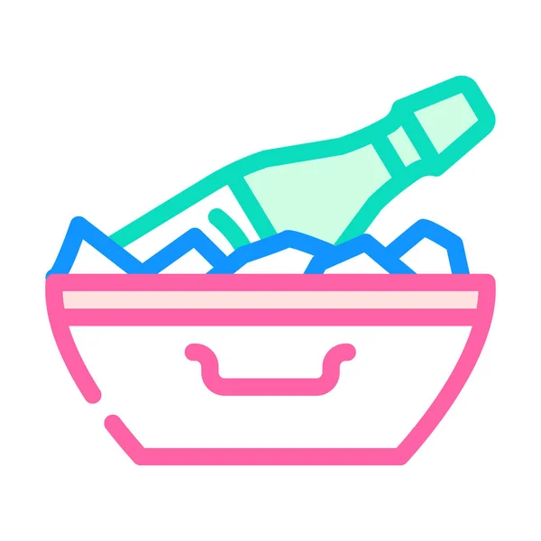 Szampan alkohol napój kolor ikona wektor ilustracja — Wektor stockowy