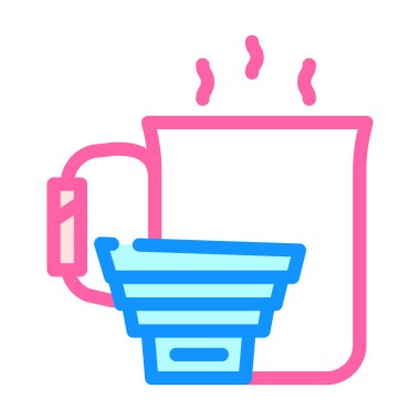 Macera rengi vektör illüstrasyonu için tablo takımı