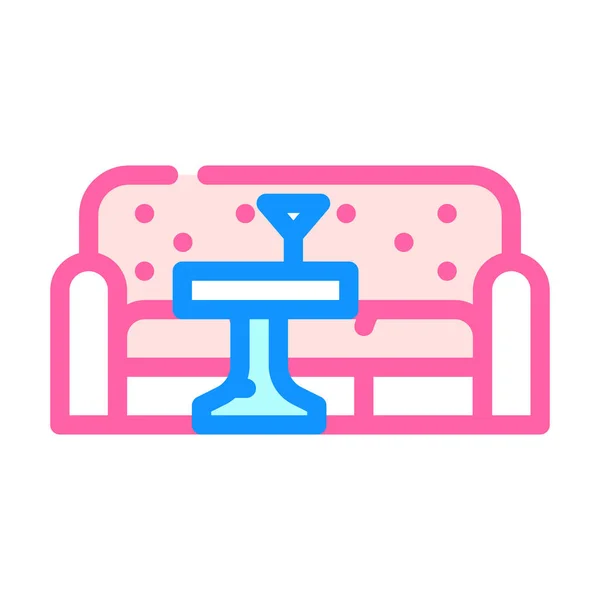 Lounge färg ikon vektor illustration platt — Stock vektor