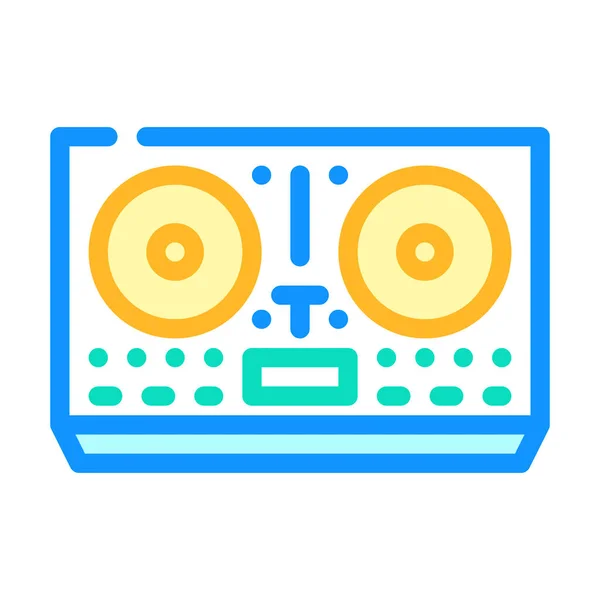 Dj equipo icono de color vector ilustración plana — Vector de stock