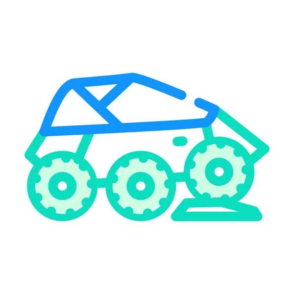 Off-road car color icon vector illustration flat — Stock Vector