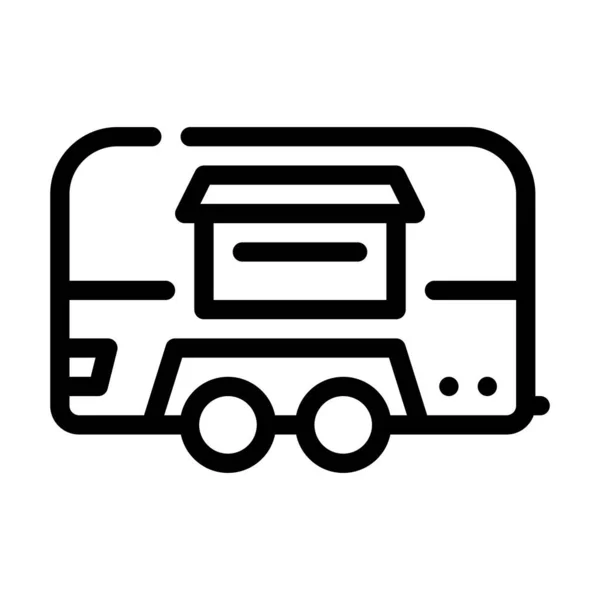 食品卡车线图标矢量插画平面 — 图库矢量图片