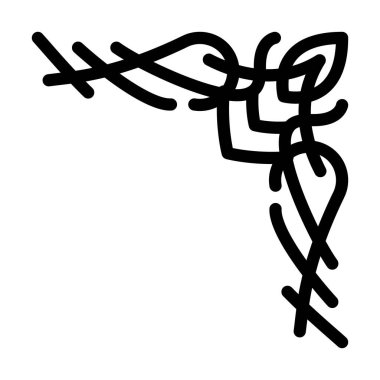 tasarım köşe çizgisi ikonu vektör çizimi düz