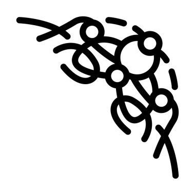 Zarif köşe çizgisi ikon vektör çizimi düz