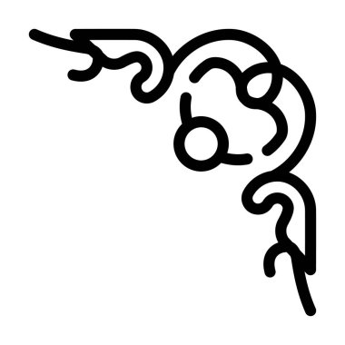 pankart dekorasyonu köşe çizgisi ikon vektör illüstrasyonu