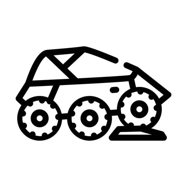 Off-road car line icon vector illustration flat — Stock Vector