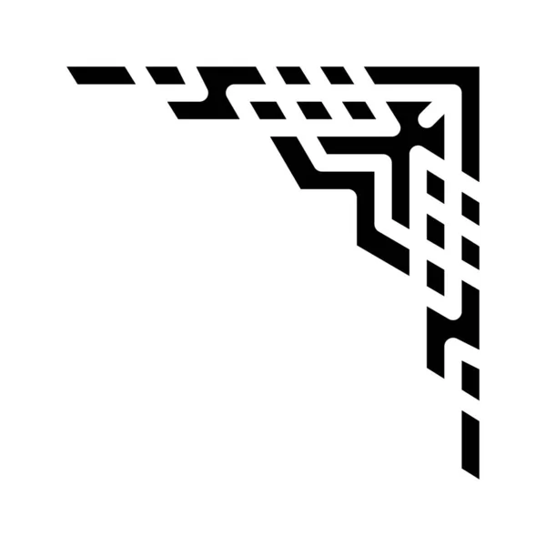 Styl roh glyf ikona vektorové ilustrace ploché — Stockový vektor