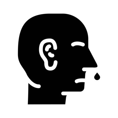 Sümük burun simgesi vektör illüstrasyon düzlüğü