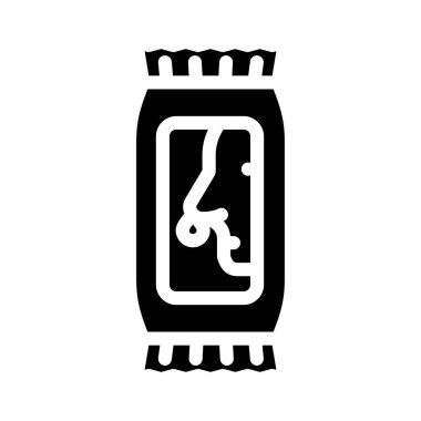 ıslak peçeteler simge vektör çizimi düz