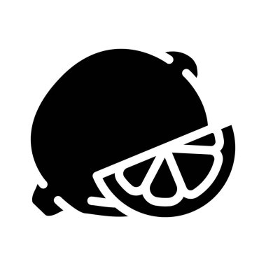 limon turunçgilleri simge vektör çizimi düz