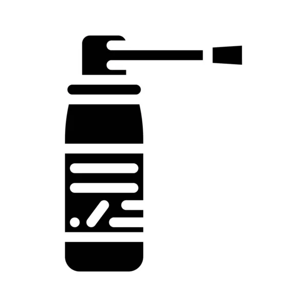 Spray medicamentos icono glifo vector ilustración plana — Archivo Imágenes Vectoriales