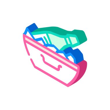 Şampanya alkollü içecek izometrik ikon vektör çizimi