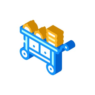 Servis servisi izometrik ikon vektör çizimi