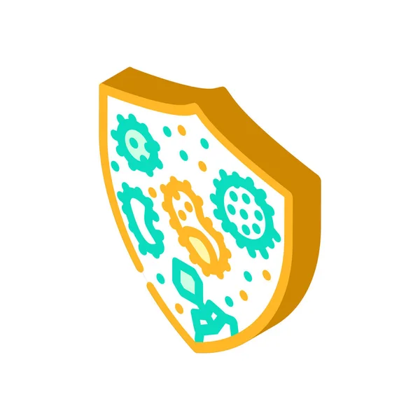 Símbolo de proteção contra a doença ilustração do vetor ícone isométrico — Vetor de Stock