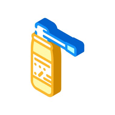 Sprey ilaçlar izometrik ikon vektör illüstrasyon rengi