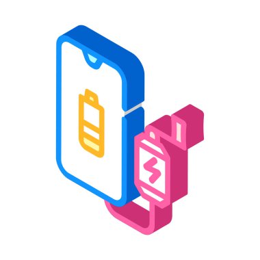 Elektrik jeneratörü izometrik ikon vektör illüstrasyonunu ele al