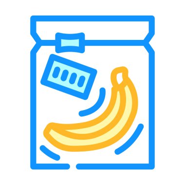 boşaltılan hava yolu gıda rengi vektör illüstrasyonu