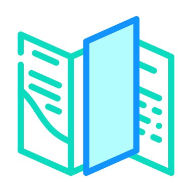 Renk ikonu vektör illüstrasyonuna sahip kitapçık