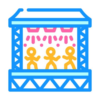 dans sahnesi renk ikonu vektör çizelgesi