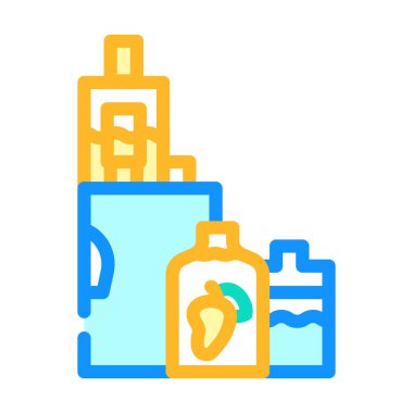 vape flavor mango renk ikonu vektör illüstrasyonu