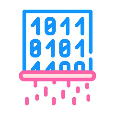 veri silme renk ikonu vektör çizgisi