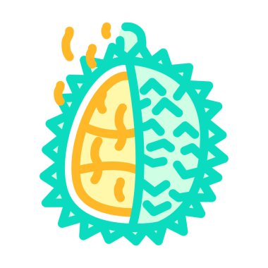 durian koku renk ikonu vektör çizelgesi