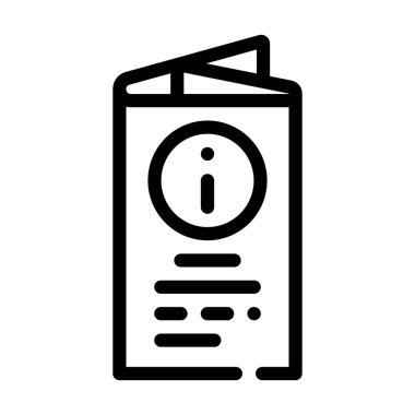 bilgi kitapçığı satır simgesi vektör resimleme satırı