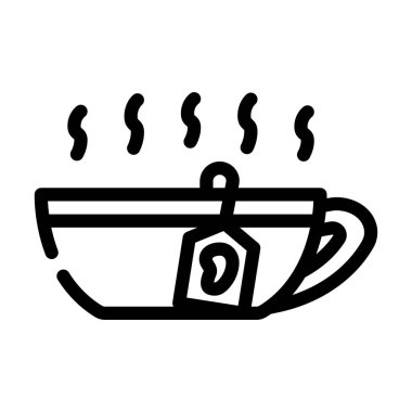 çay mango çizgisi ikon vektör çizelgesi