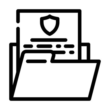 veri koruma hattı simgesi vektör çizelgesi