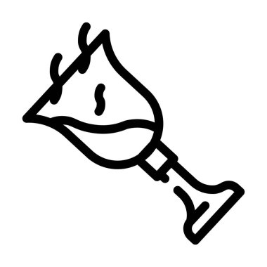 Şarap kokusu çizgisi ikon vektör çizgisi