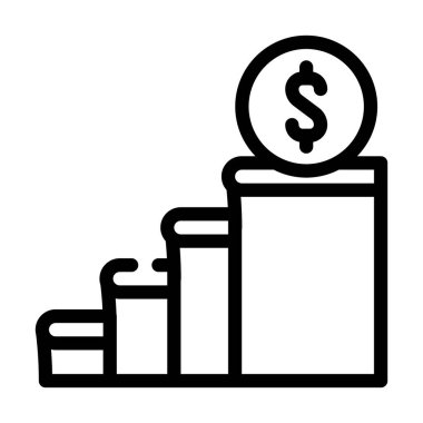 finansal refah çizgisi ikon vektör çizelgesi