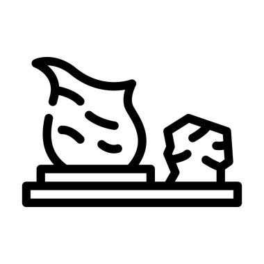 Çömlek kursları çizgi ikon vektör illüstrasyon hattı