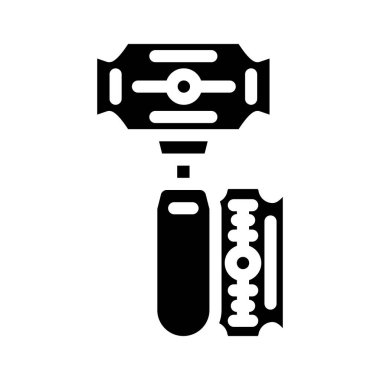 Bıçak nasır çıkarıcı sembol vektör illüstrasyonu