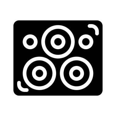 Yapışkan alçı kabartma ikon vektör illüstrasyon işareti