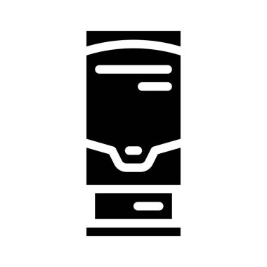 Ödeme glyph ikon vektör illüstrasyonu için terminal