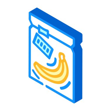 tahliye edilen hava yolu gıda izometrik ikon vektör çizimi