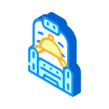 business class öğle yemeği izometrik ikon vektör çizimi