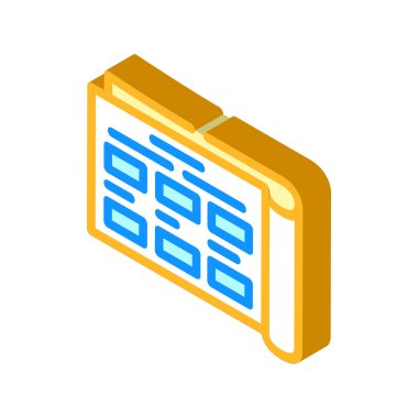 ürün kataloğu izometrik vektör resimleme işareti