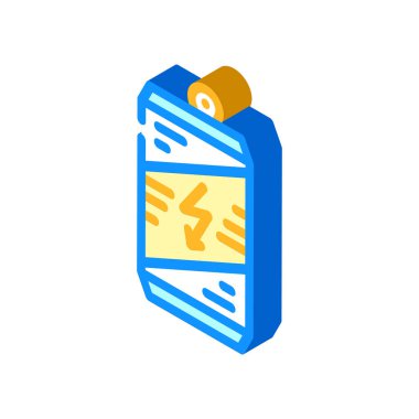 Enerji içeceği izometrik ikon vektör çizim işareti