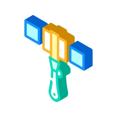 Plastik borular izometrik ikon vektör çizimi