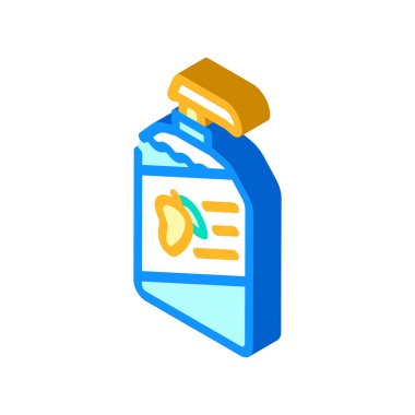 sabun mangosu izometrik ikon vektör resimleme işareti